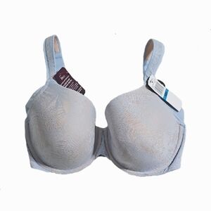 Felina Paramour Delicate Blue Lace Overlay T-Shirt Bra